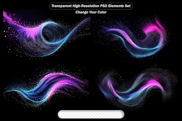 Conjunto de líneas de velocidad brillantes azul claro Twirl fondo vectorial de efecto azul brillante