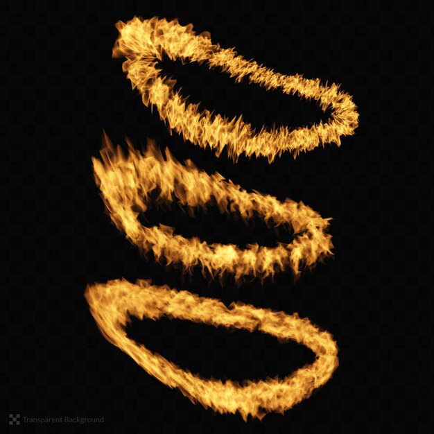 Conjunto de llamas de fuego abstracto realista