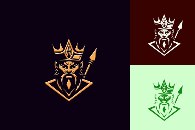 un conjunto de logotipos para un rey y una corona