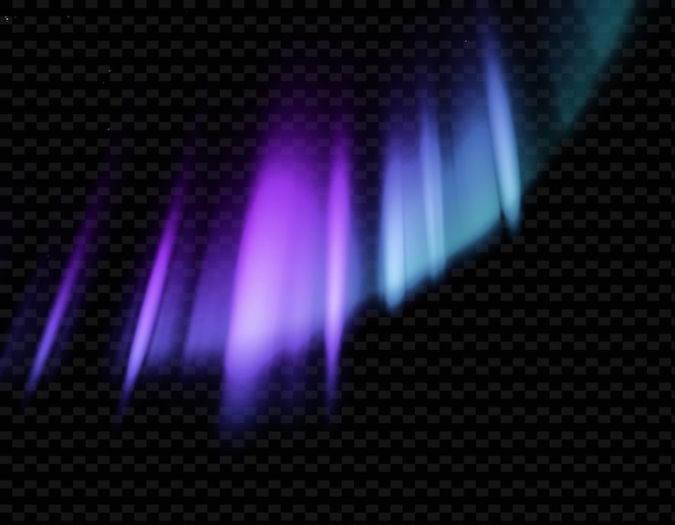 PSD un conjunto de luces de colores sobre un fondo negro