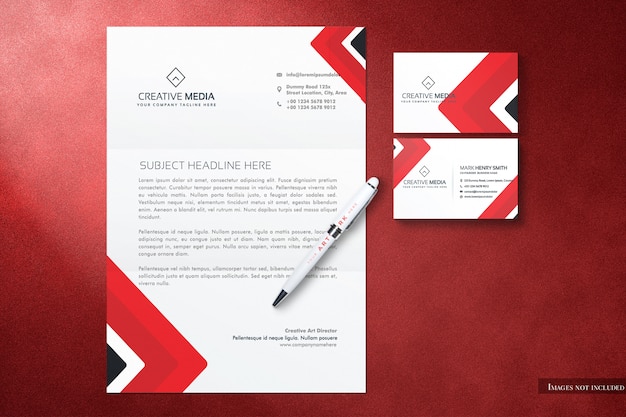 Conjunto de maquetas de papelería de identidad mínima para su presentación de diseño profesional
