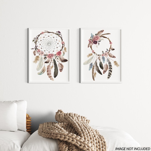 Conjunto de marco de estilo boho