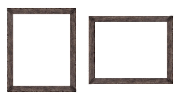 conjunto de marcos fotográficos con textura de madera