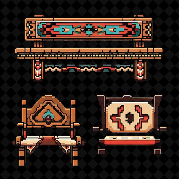 un conjunto de muebles con un diseño que dice "el nombre de la cama"