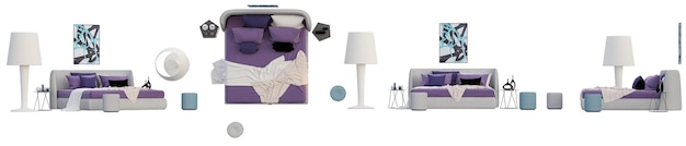 Conjunto de muebles tradicionales para dormitorios de lujo