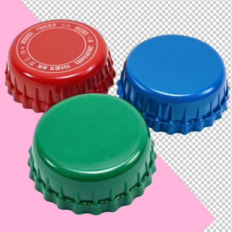 PSD conjunto multicolor de tapas de plástico para botellas