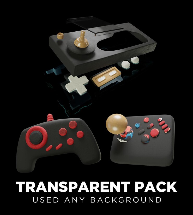 PSD conjunto de paquetes de objetos 3d con representación de alta resolución con fondo transparente