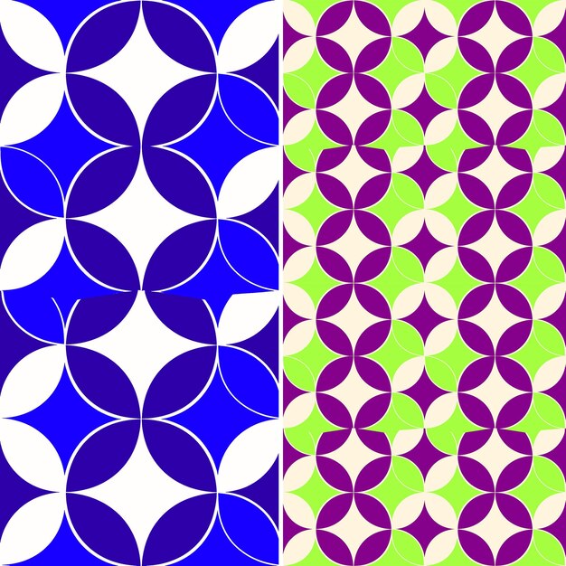 un conjunto de patrones diferentes con diferentes colores y formas