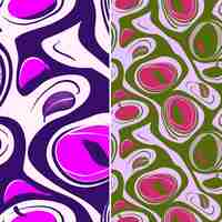 PSD un conjunto de patrones diferentes que incluyen púrpura púrpura y verde