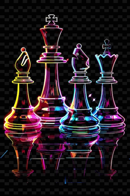 PSD un conjunto de piezas de ajedrez con la palabra rey en ellas