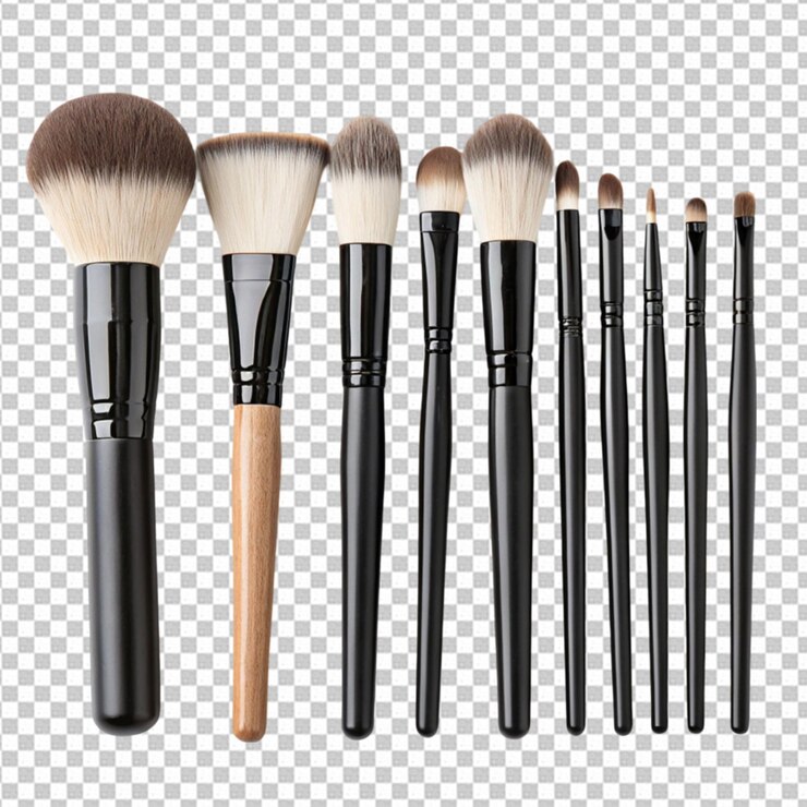 PSD conjunto de pinceles de maquillaje