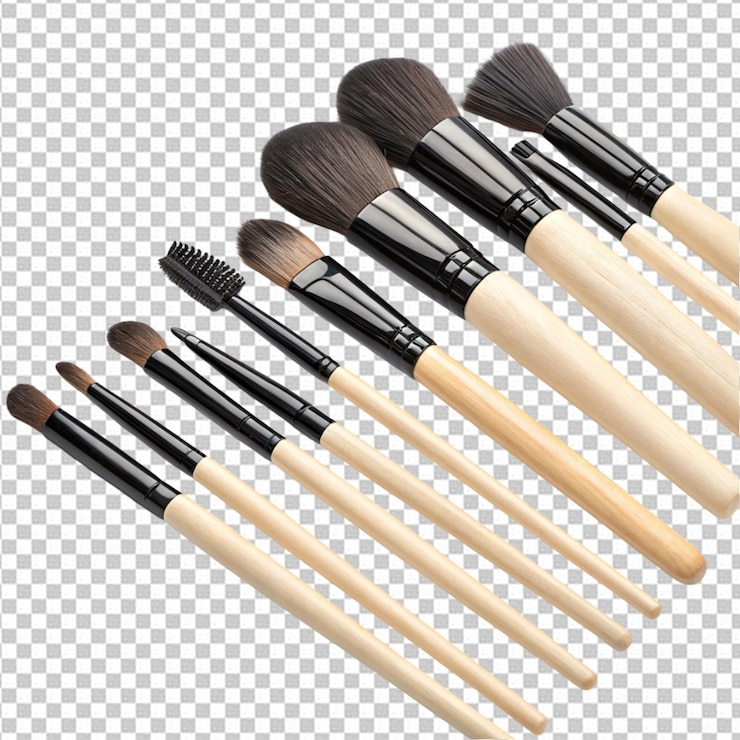 PSD conjunto de pinceles de maquillaje