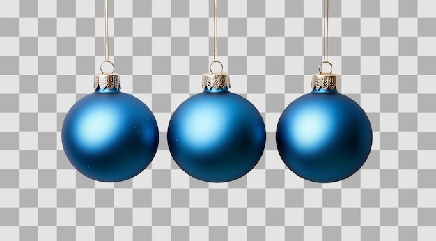 Conjunto PNG de bolas de Navidad aisladas sobre un fondo blanco creado utilizando tecnología de IA generativa