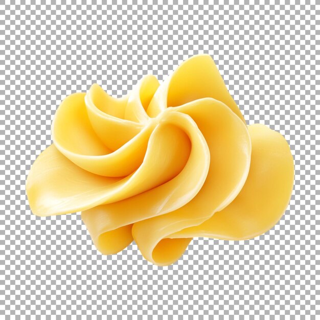 Conjunto PNG de rizos de mantequilla amarillos en un fondo transparente generado por Ai