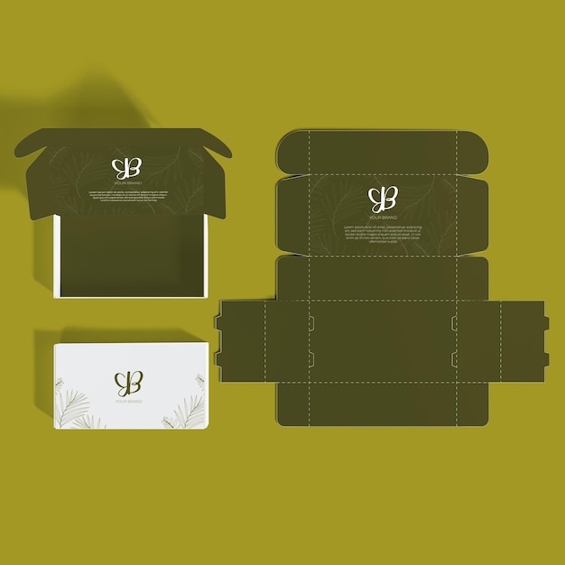 Conjunto realista de caixas de presentes vazias