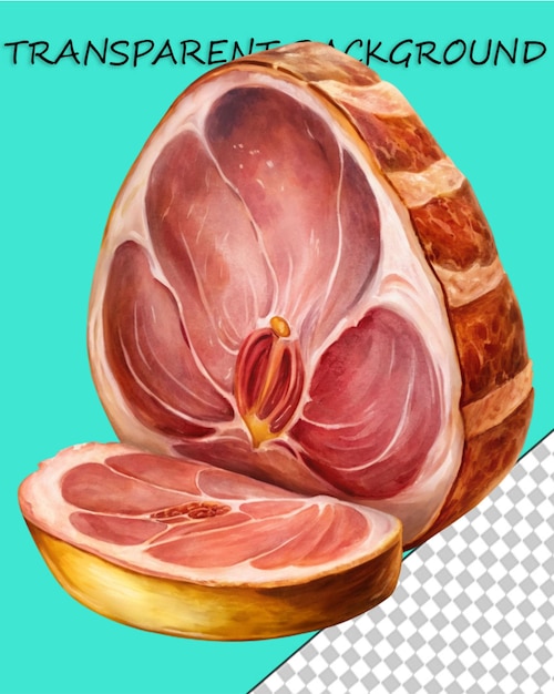 PSD conjunto realista de tiras finas de bacon rashers crus ou fumados isolados no fundo