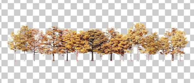 Conjunto de recorte de ilustración de árbol de otoño