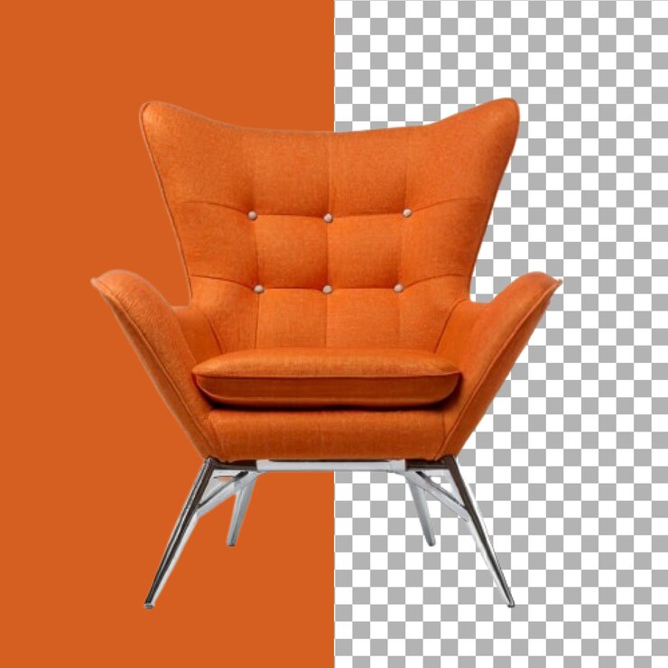 Conjunto de sillones aislados sobre un fondo transparente