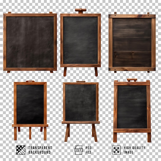 un conjunto de tableros de menú