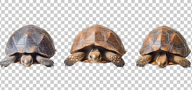 conjunto de tortugas aisladas de fondo transparente