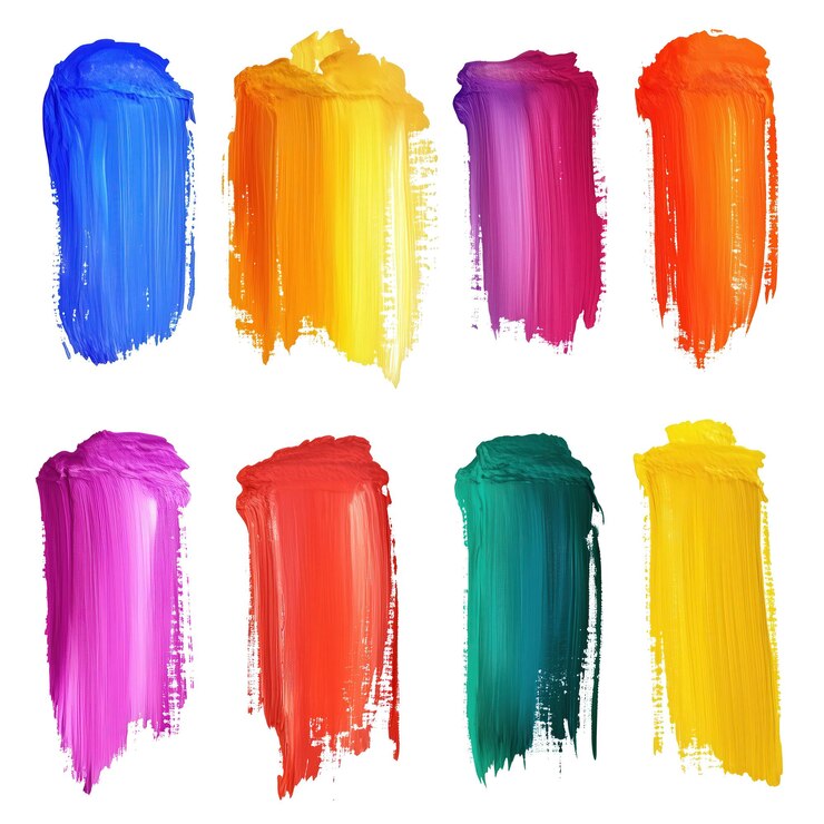 PSD conjunto de trazos de pintura
