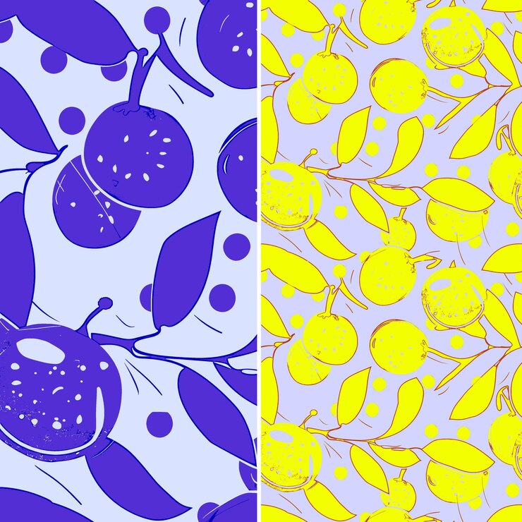 PSD un conjunto de tres imágenes con diferentes frutas de colores