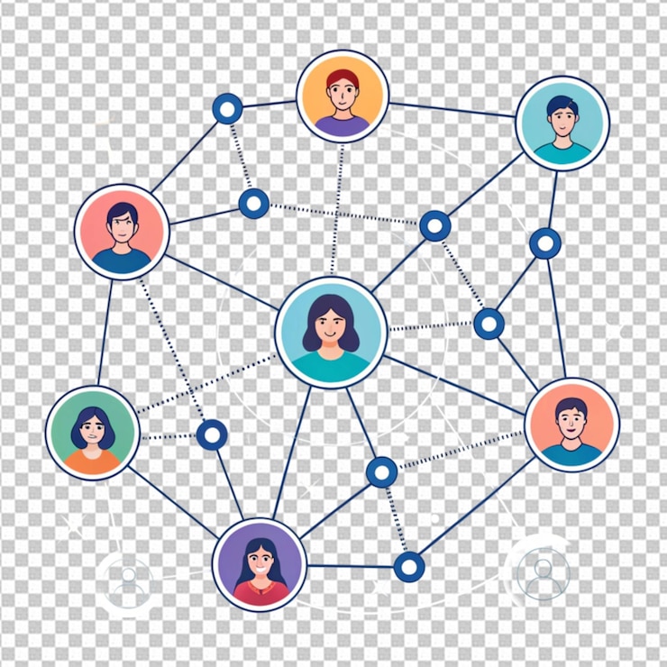 PSD connection network business global internet social