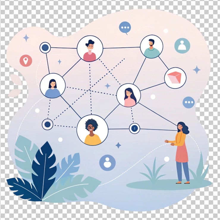 PSD connection network business global internet social