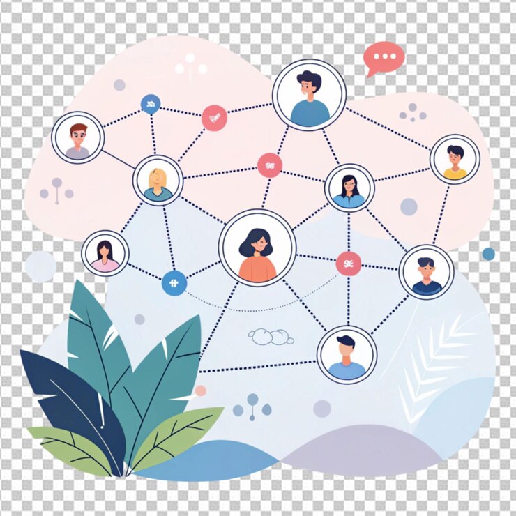 PSD connection network business global internet social