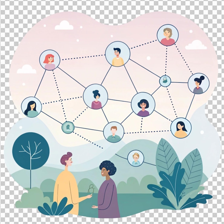 PSD connection network business global internet social