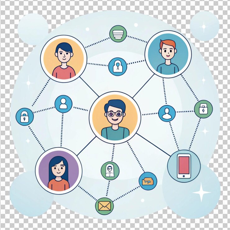 PSD connection network business global internet social