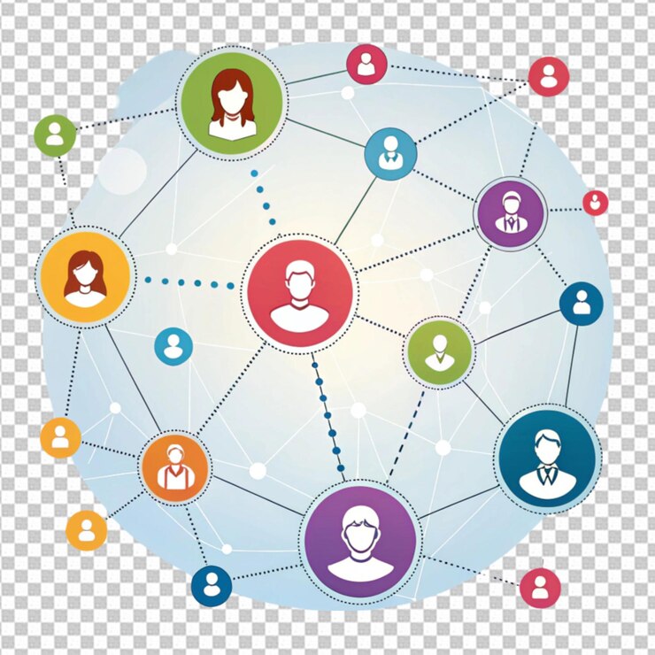 PSD connection network business global internet social