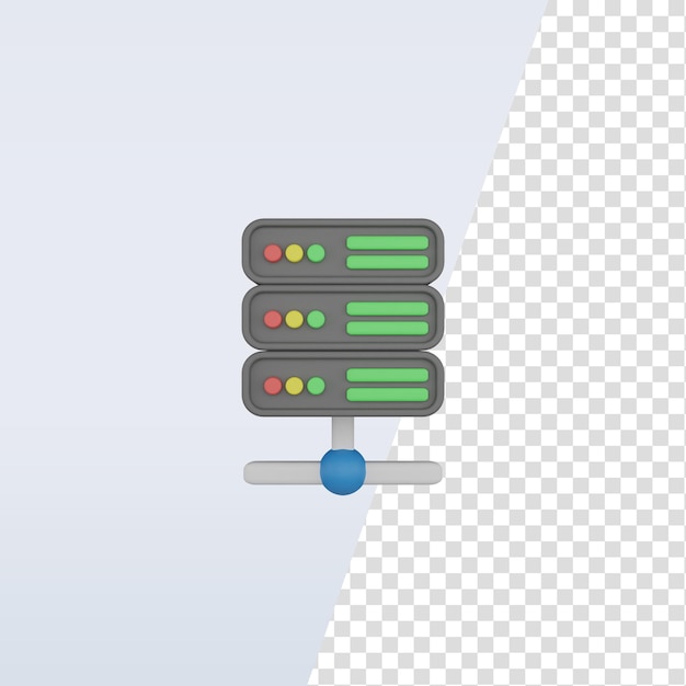 connessione al database del server dell'icona 3d