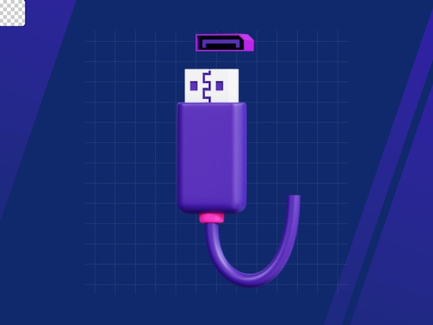 Connessione e connettività 3d icon pack display port