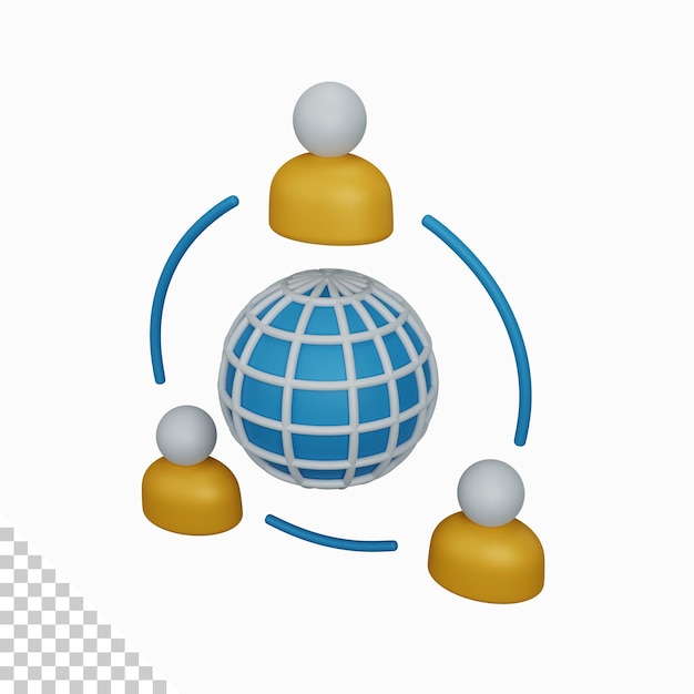 Connexion utilisateur de rendu 3d isolée utile pour l'illustration de conception d'entreprise et de finance
