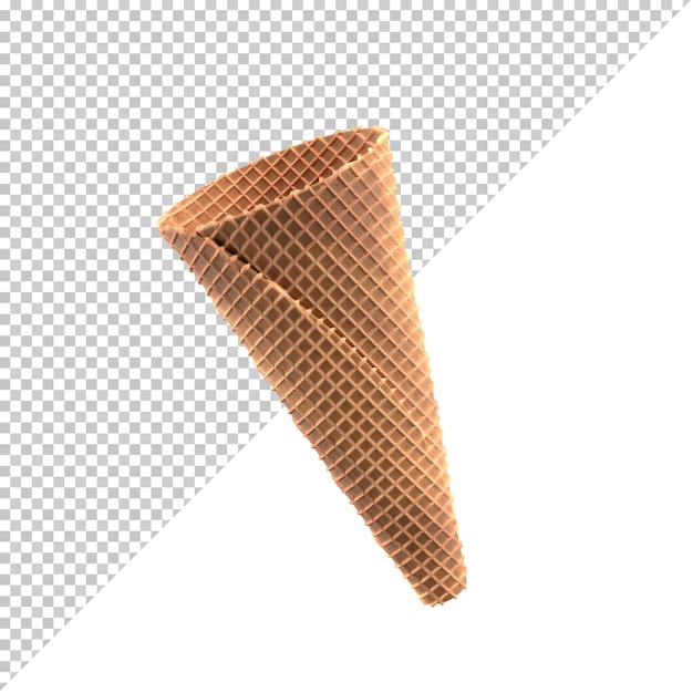 Cono de helado aislado en maqueta de fondo blanco