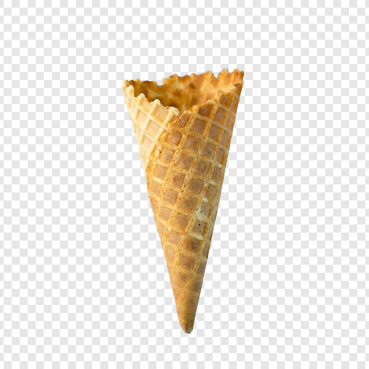 PSD cono de helado sobre un fondo transparente