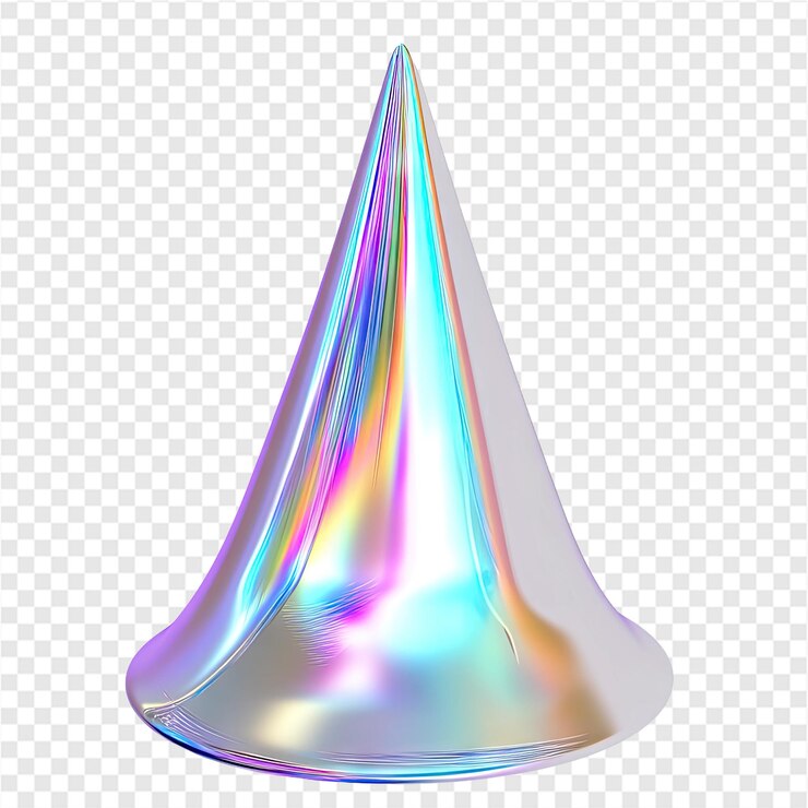 PSD cono iridescente abstracto