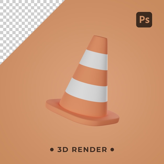 Cono de tráfico 3D