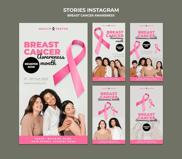 Consapevolezza del cancro al seno ig storie impostate