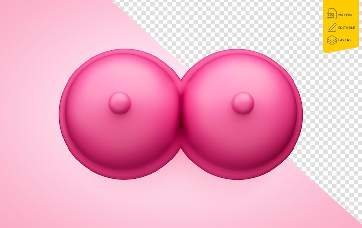 PSD consapevolezza del cancro al seno rosa con metafora di campana d'allarme sfondo isolato illustrazione 3d
