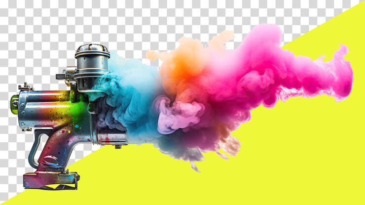 PSD consistenza di fumo al neon png su sfondo trasparente