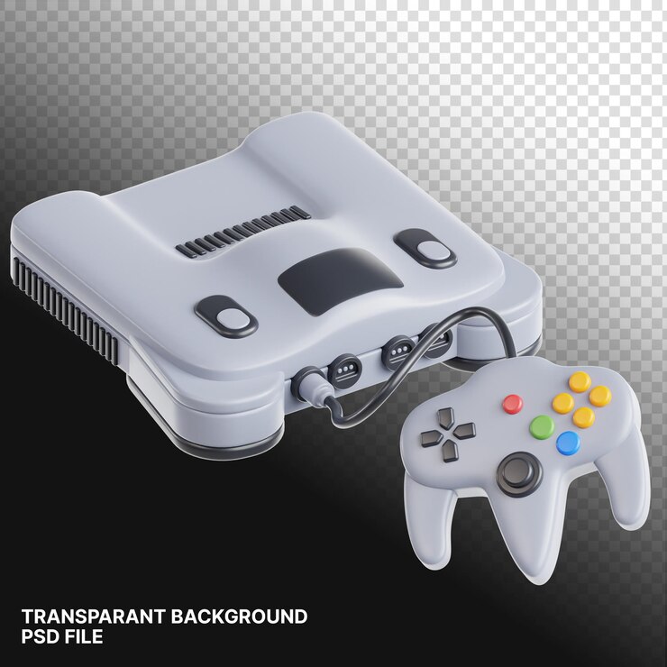 Consola de renderización 3D Ilustración aislada