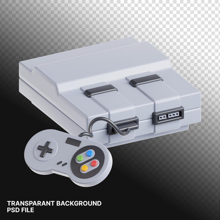 Consola de renderización 3D Ilustración aislada
