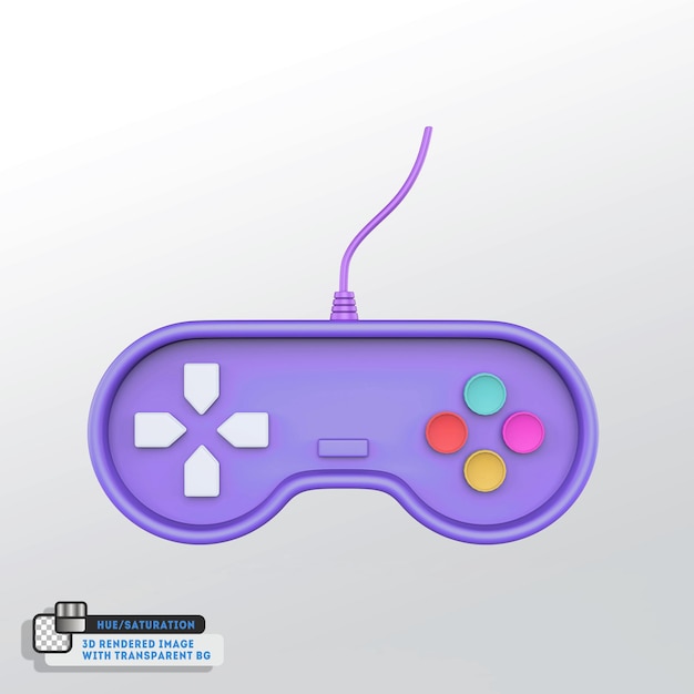 console di gioco controller per videogiochi isolato rendering 3D Icona