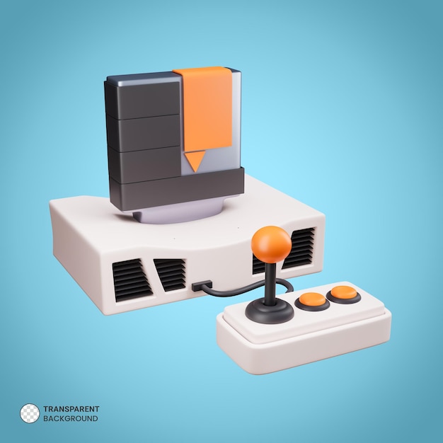 Console De Jeu Avec Illustration De Rendu 3d Du Contrôleur De Jeu