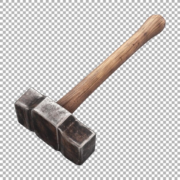 Construcción de martillo en fondo transparente generado por Ai