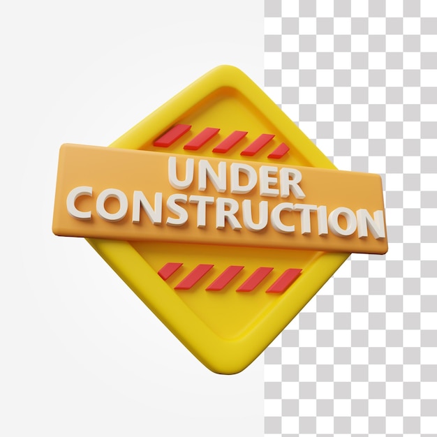 PSD en construcción tablero 3d icono