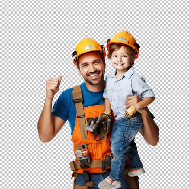 Construcciones hombre y niño