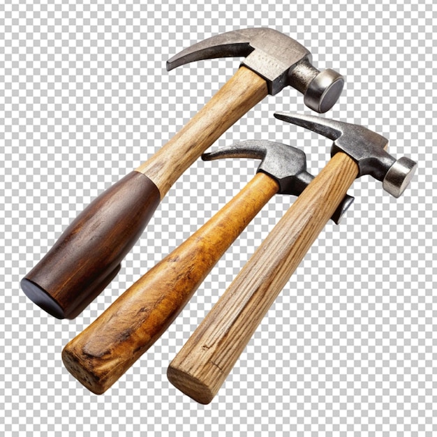 construction hammers still life on white background